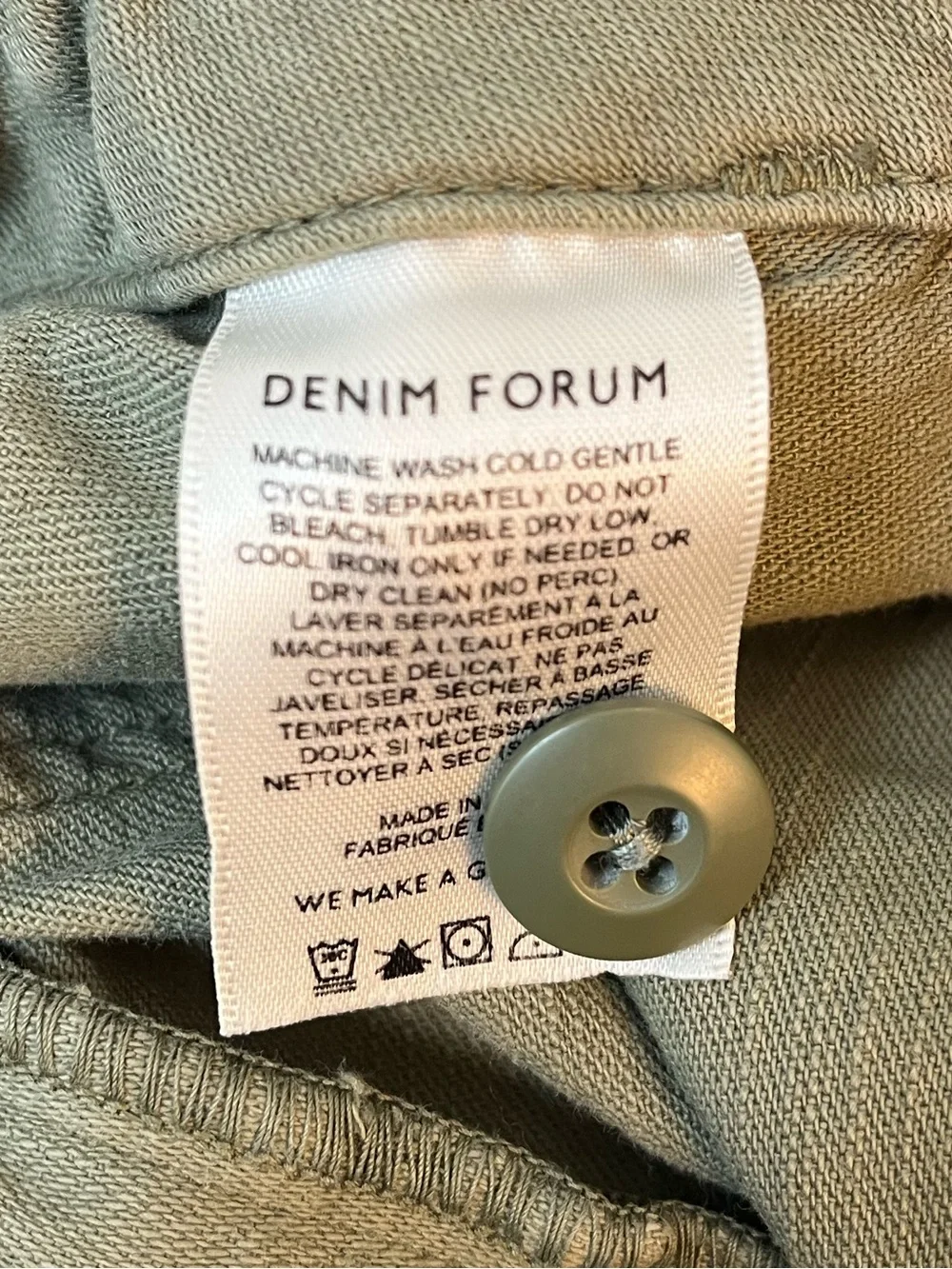 Aritzia Denim Forum Olive Green Cotton 90’s Utility High Rise Loose Jean 26 - Picture 9 of 15